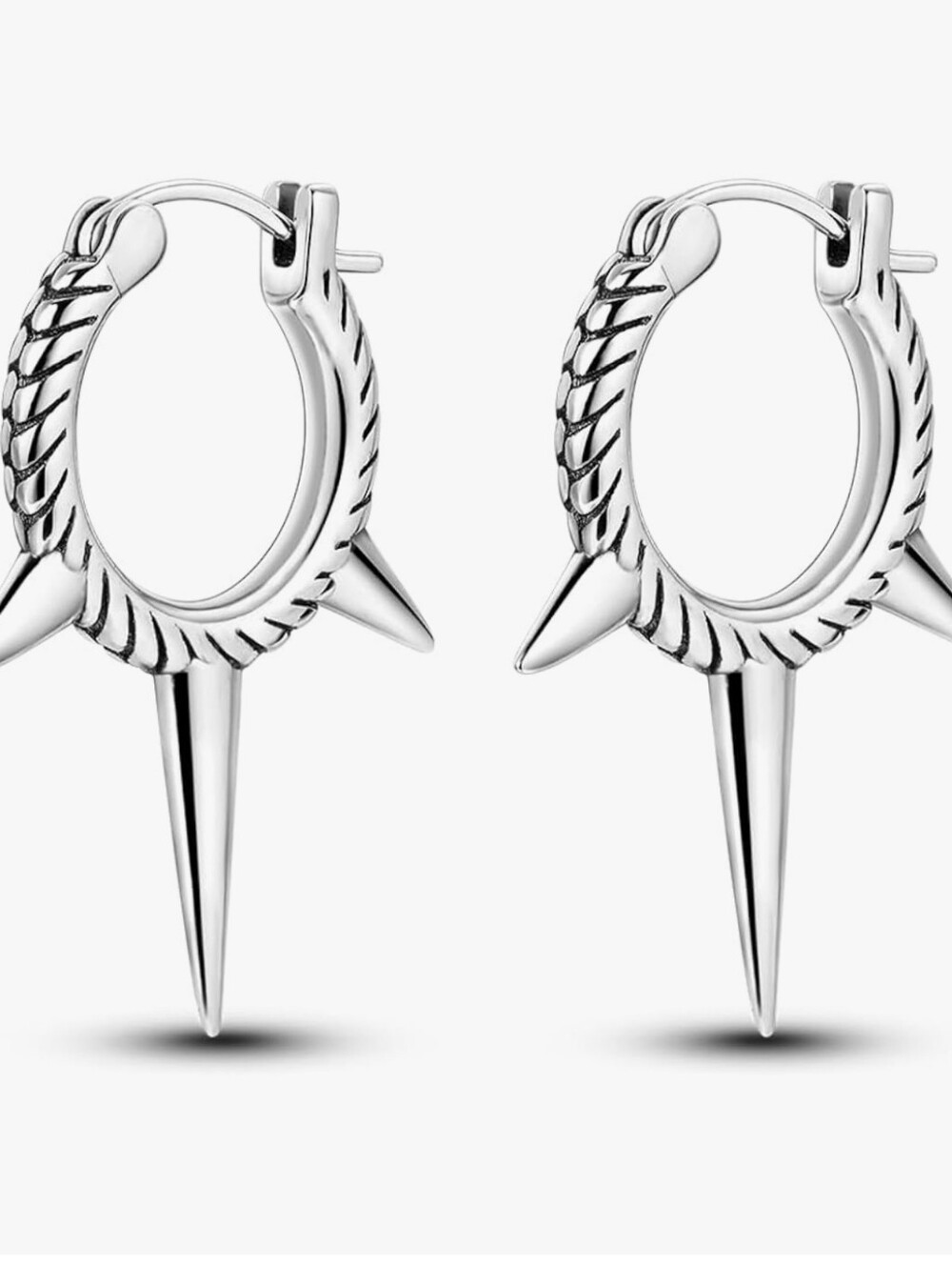 Sterling Silver Spike Bad Ass Hoop Earrings - Only For Bad Bitc#"*!